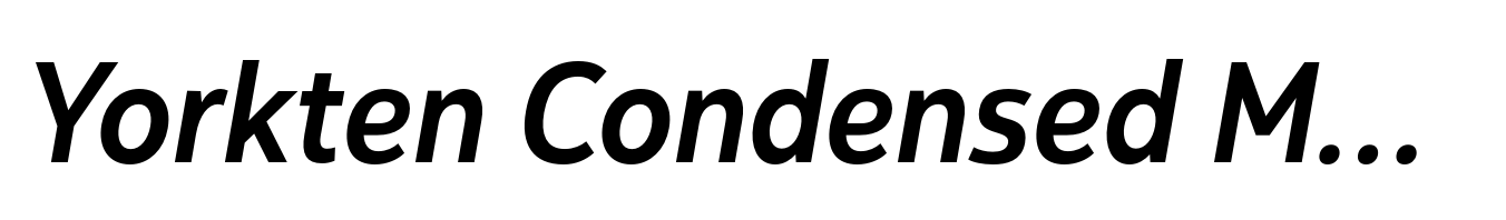 Yorkten Condensed Medium Italic
